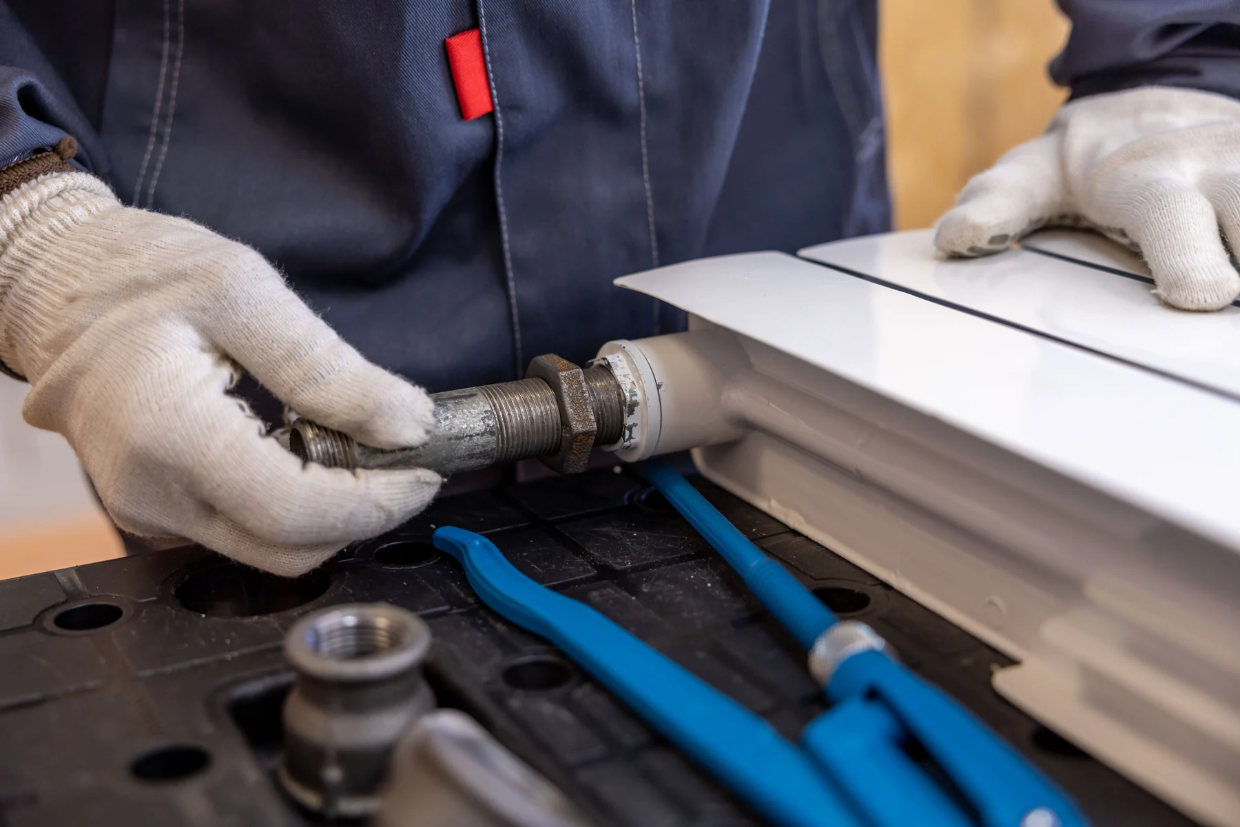 Stock photograph illustrating plumbing